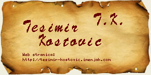 Tešimir Kostović vizit kartica